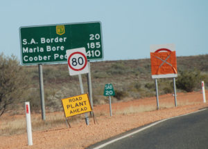 Approaching the South Australian border.
