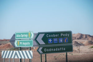 Turnoff to Coober Pedy.