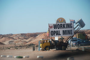 Tom's working opal mine.