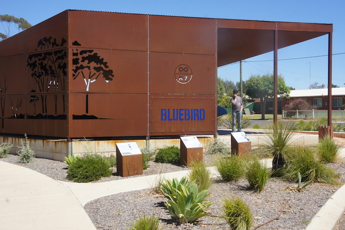 Bluebird replica display building.