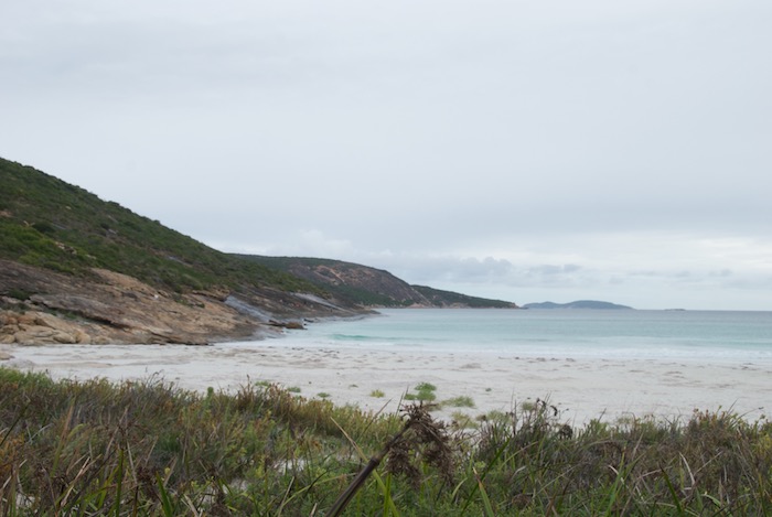 At the south end of the Cape Le Grand Beach.