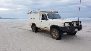 Patrol at Hamersley River Beach, near Fitzgerald River National Park. The mouth of the river and associated camping area are on a portion of land excised from the National Park.