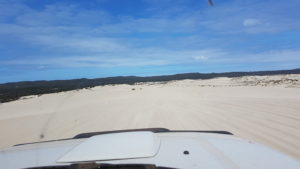 Returning over Yeagarup Dunes.
