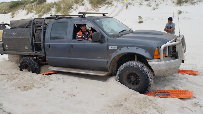 Matt extricates the F Truck using MaxTrax.