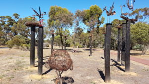Interesting artwork at the Wickepin Park.
