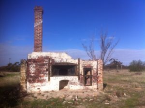 Remains of bakehouse oven at Minnivale