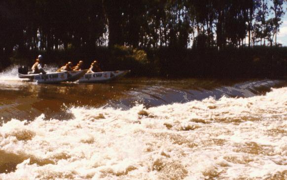 Two at a time over Glenarbon Weir.