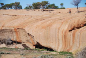 Jeff heading up the top of Warrdagga Hill.