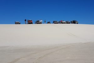Lineup on the Reef Beach dunes.