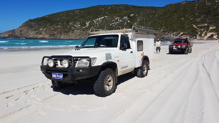 Patrols on Foster Beach.