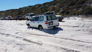 Phil bogged on Bremer Bay Beach.
