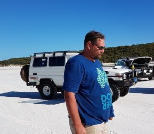 Mushy and his Troopy at Bremer River mouth.