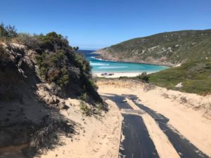 Belting leading onto Foster Beach.