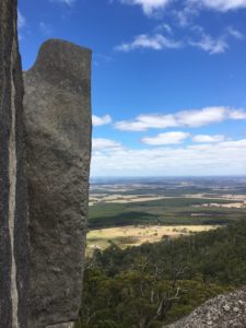 Granite slab at the summit.