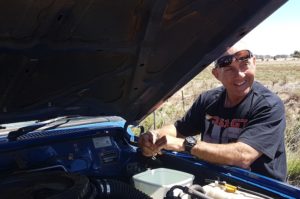 Draining the fuel filter.