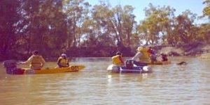 Ascertaining position on the Darling River.