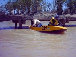 Greg and Margot negotiate Punkah Bridge.