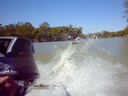 On the Murray River after Ropella Rocks.