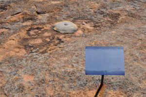 Survey mark on summit of The Humps.