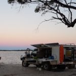 Kim's Nissan just on dusk at Yenyenning Lakes before the gale force winds started.