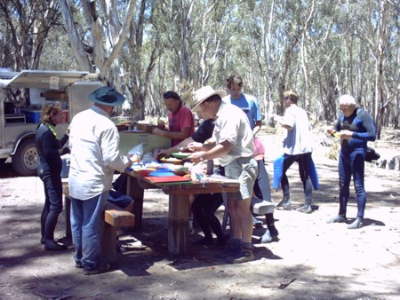 Lunch at Ropella Rocks.