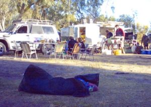 At Wentworth caravan park.