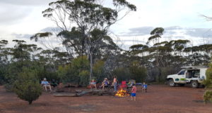 At camp before the storm hit.