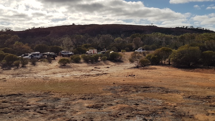 Our campsite at Cave Hill.