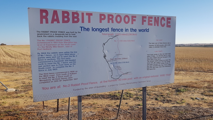 The longest fence in the world.