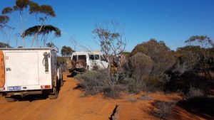 We brought the vehicles up as we pushed the track through.