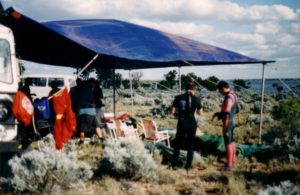 Mike and Adrian at 'Camp Boonderoo'.