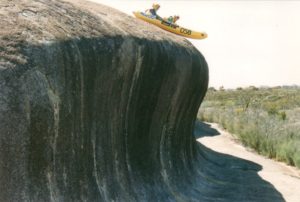 Adrian and Scott surf the McDermid Break.