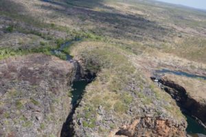 Big Merton Falls are on the left and Mitchell Falls on the right.
