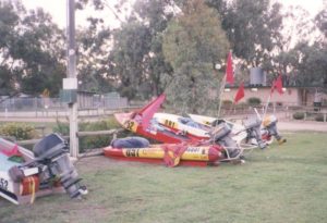 At the Blanchetown caravan park.