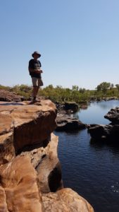 Greg at the King Edward River.