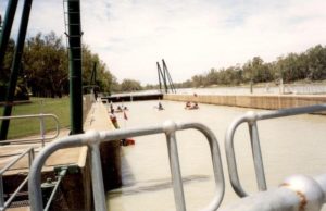 Inside Waikerie Lock (Lock 2).