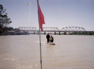 The railway bridge at Murray Bridge.