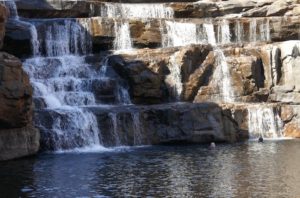 Swimming below the Bells Gorge Falls.