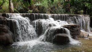 The drop below the main waterfall.