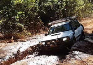 Graham through the mudhole.