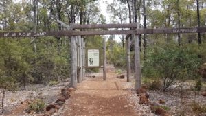 Entrance the what remains of the PoW Camp.