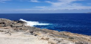 The Blowholes - not blowing at this time. Very much dependent on swell and the wind.