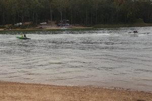 Ski boats at Glen Mervyn Dam.
