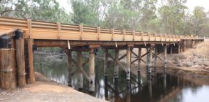 Bridge over the Warren River. Deeside Coast Road.