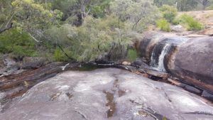 Not much flow at Fernhook Falls.