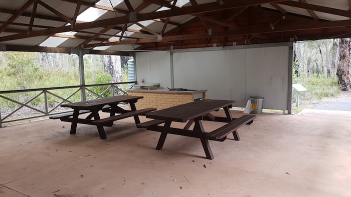 The camp kitchen at Fernhook Falls.