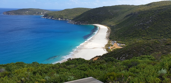 Shelley Beach, West Cape Howe, from the hang glider launch site.