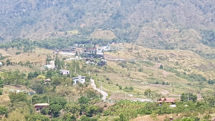 View across the valley at Wat Prathat Sonkaew.