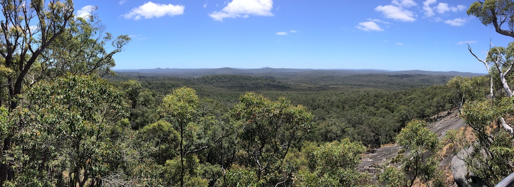 Atop Mount Frankland looking north.