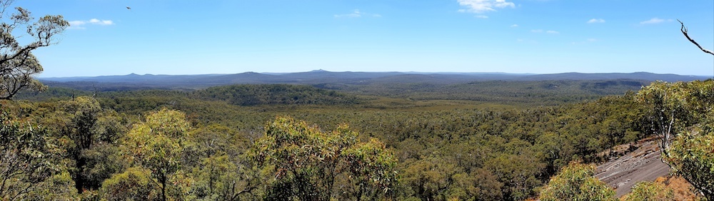 Looking south from Mount Frankland.